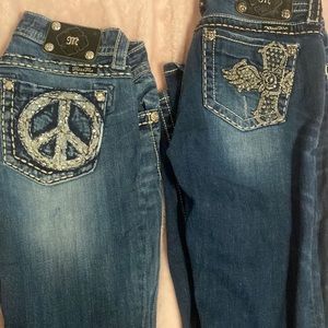 2 pair miss me jeans 28